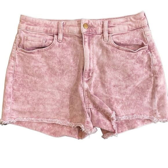 Universal Thread High rise midi size 10 pink acid wash cut off shorts - Picture 1 of 6